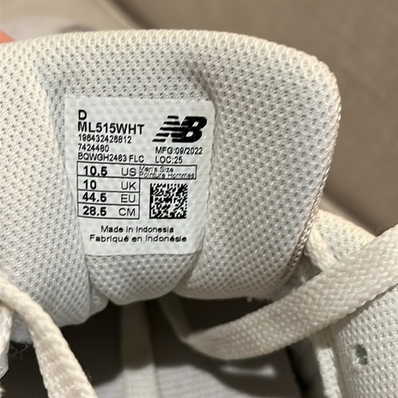 Men’s 10.5 white New Balane 515 - Picture 8 of 8